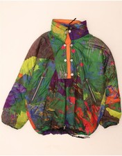 MAGIC VENTURE Herren Windbreaker Jacke Abstraktes Muster UK 44 2XL Grün DR75