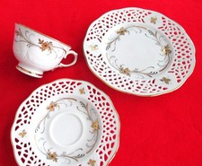 * vorzügliches  KAFFEE-GEDECK 3-teilig *  ATELIER-Porzellan "ARABELLA" / Bavaria