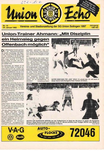 Fussball programmheft 81 82 - fussball-programmheft,