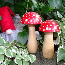Deko-Pilz"Fliegenpilz"rot Holz