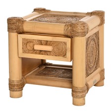 Bambus Nachttisch Keledo Beistelltisch Bambusmöbel Nachtschrank Nachtkonsole