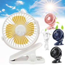 Mini Tisch Lüfter Leise Ventilator Clip Tischventilator mit Akku Leise USB Fan