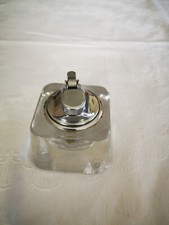 Vintage Tischfeuerzeug Feuerzeug Eisglas Pyramidenstumpf schwer