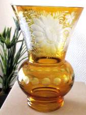 Böhmische Kristall Glasvase