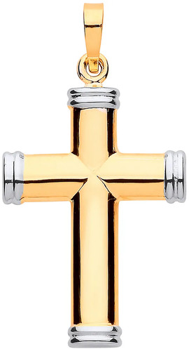 Kreuz anhänger gelb und - 9, gelb-