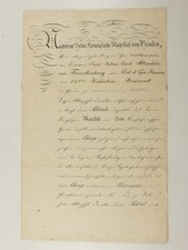 29. 8. 1838 Patent Port d'Epée Fähnrich von Frankenberg König von PreußenTo-7102