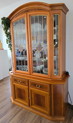 Vitrine holz glas - holz/glas, braun,