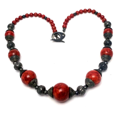 Vintage rhodonit kette - vintage,
