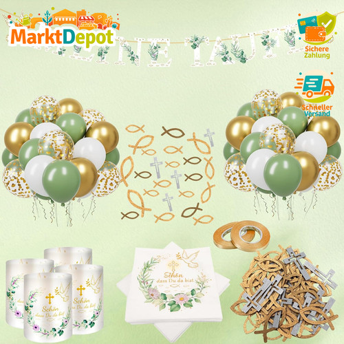 Taufdeko girlande ballons - girlande,