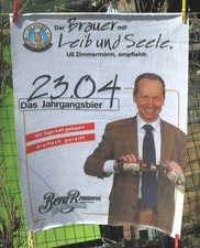 Brauerei Reklame BERG BRAUEREI Ulrich Zimmermann Jahrgangsbier Fahne Banner
