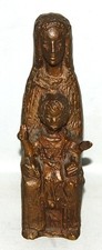 Bronzefigur, Joseph Krautwald, Madonna, Mutter Gottes, Maria mit Jesus, Bronze