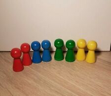 2 Halmakegel Groß 40 x 19 Pöppel Spielfiguren Holz Senioren rot,gelb,grün,blau