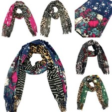 XXL Blumen Stern Leopard