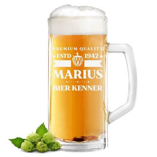 Bierkrug aus glas - aus,