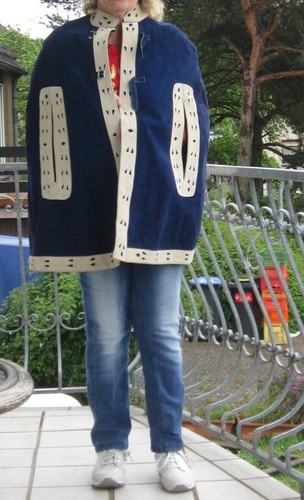 Vintage leder cape damencape - vintage, cape,