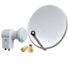 60cm HD SAT Anlage  TWIN LNB 2 Teilnehmer Schüssel Antenne Spiegel 3D Satanlage