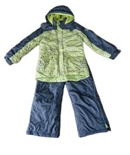 Skianzug Jacke 134-140 Hose 128 grün grau Mädchen Y.F.K. Schneeanzug