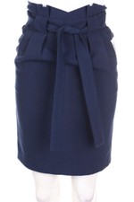 ICHI Pencil Skirt Paperbag D 34 navy blue