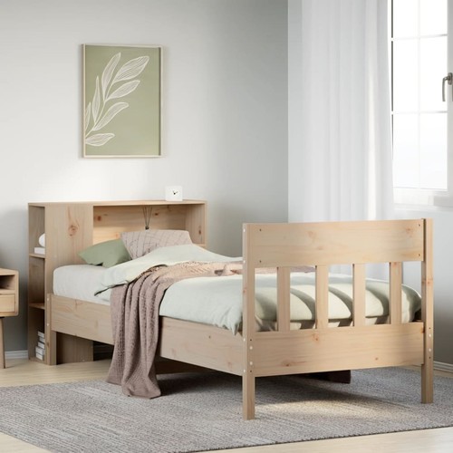 Massivholzbett mit regal - massivholzbett,