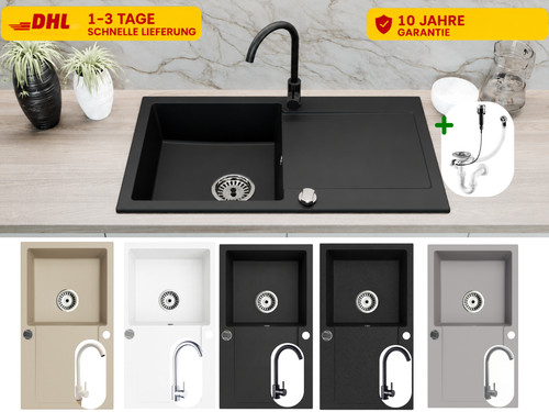 Granitspüle 90x50 mit - cm,