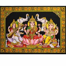 Wandbehang Bild Lakshmi Ganesh