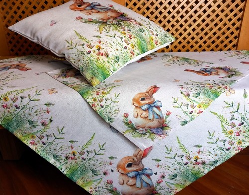 Tischdecke ostern häschen mit - tischdecke,