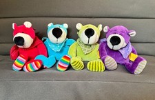 Vier BEBE Perlsacktiere Bärchenbommel Teddybär Kuscheltier Stofftier 17cm 