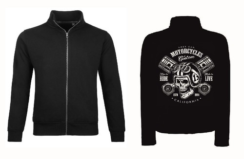 Sweatshirtjacke schwarz v - sweatshirtjacke,