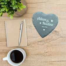 Schieferuntersetzer Herzform