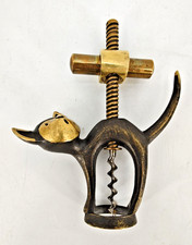 Bronze Katze Felix Corkscrew Korkenzieher Walter Bosse Wien Gewindedreher 50er