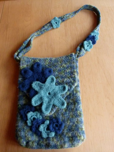 Filztasche gehäckelte - filztasche,,