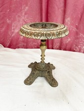 ANTIKER DEKORATIVER HOCKER AUS GUSSEISEN & MESSING HEISSE PFANNE EISEN AUFSTELLER UNTERSETZER