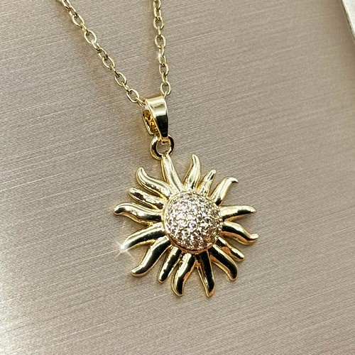 Damen halskette gold plattiert - gold,