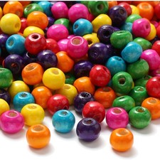 bunte holzperlen zum