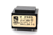 Print-Trafo / Transformator von Hahn Typ V2505, prim 380 V / sek 24 V / 1.2 VA