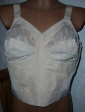 Vintage strammer Mieder Long BH haut / beige Ca. 90 B Büstenhalter BRA  (SM2)