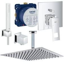Unterputz Duschsystem, Kopfbrause 300 x 300 mm, Grohe Eurocube, Regendusche Set