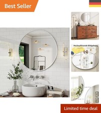 50cm runder Wandspiegel Silber