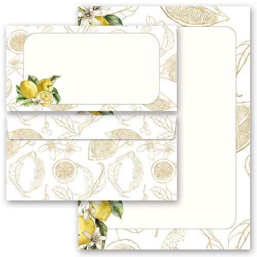 Briefpapier set zitronen - briefpapier,