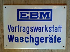 Altes  Emailleschild EBM