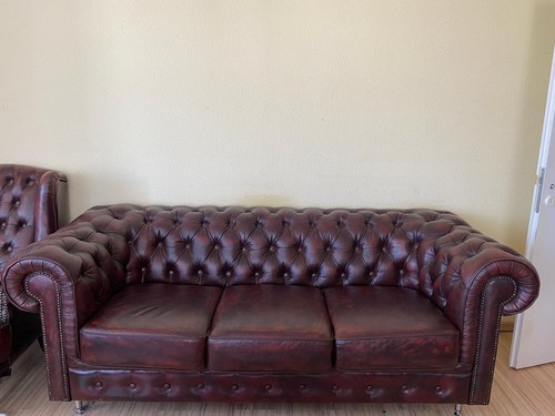 Teilleder chesterfield - teilleder,