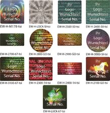 Hologramm-Aufkleber, Siegel Aufkleber, Hologram, silber-glänzend bedruckt von EW