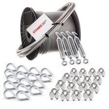 PVC Drahtseil SET Edelstahl