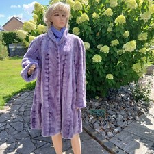  Pelzmantel Swinger  Samtweich Nerz Geschoren Traumhaftschön Saum 270 Cm