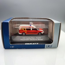 VW Caddy Maxi Feuerwehr  " Deutsche Messe "  KdoW  Modellauto Rietze 1:87