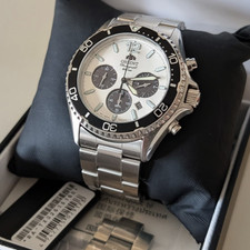 Orient Mako Panda RN-TX0203S Herrenuhr Chronograph Solar Saphirglas NEU