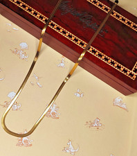 Schlangenkette Panzerkette vergoldet gold Halskette Edelstahl nickelfrei 40/45cm