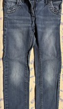 Dopodopo Girls Jeanshose Jeans Gr. 128 7-8 Jahre blau (Strasssteine fehlen!)