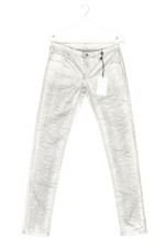FAITH CONNEXION Coated Skinny-Jeans Metallic Print W24 silver NEW#0752