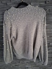 Perlenpullover grau Gr. M